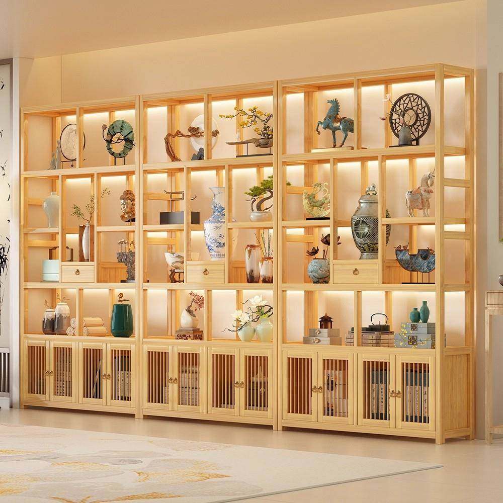 新中式博古架客书房厅茶叶置展示柜架实木多宝物BGJ008阁茶室组合