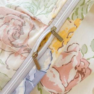 全棉夹床笠四件套类A纯棉韩版 纯被棉套 全花边公棉主YF25105风法式