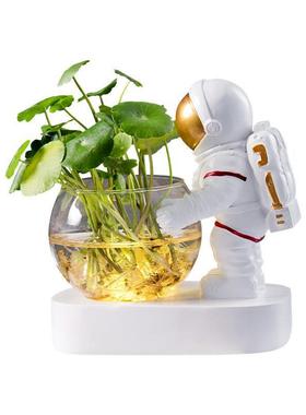 意宇航员太空人创培花瓶HAR厅小摆件客办公桌办公室桌面航天员水