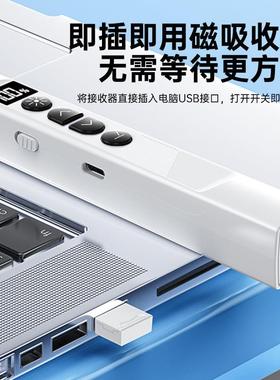 教学教鞭遥功控笔P商PT多务演示演讲能伸缩翻页笔S18红色激光计时