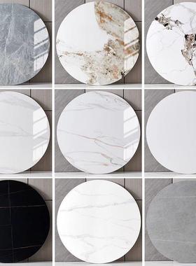 岩板转家用圆餐桌ISV转盘大理石圆桌面石圆盘桌盘旋桌转转盘台面