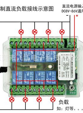 8路无线遥控开关增机SHDC-8K抽水泵源遥控开关灯具照明多电路遥控