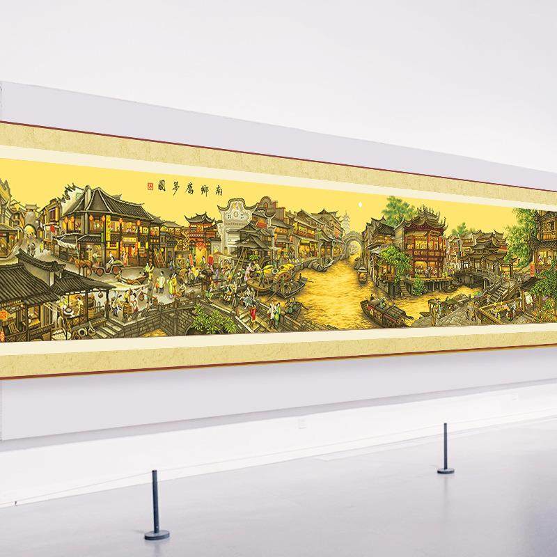 南乡旧梦图十字绣2线025新款藏绣客厅高大端气经典名画风南乡旧梦