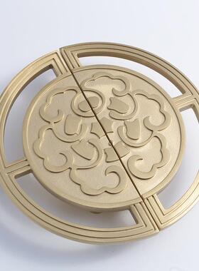 厂家供古圆形把手仿柜锌合金铜JDH拉丝中直式橱门把抽屉衣柜黄铜