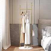 轻奢家用立式 客厅衣帽架卧室衣服架子金属置物架 挂衣架简约落地式