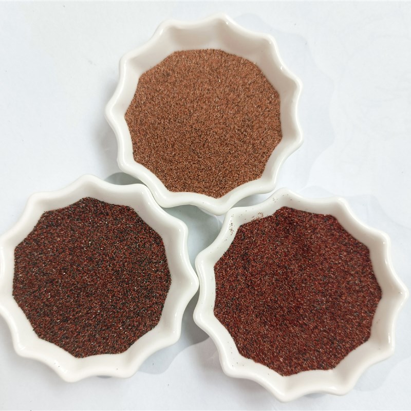 喷砂除锈石榴砂 水切割60目水刀砂磨料棕刚玉金刚砂地坪石榴石砂