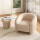 布艺沙发椅单人侘寂风羊羔绒懒人沙发奶油风客厅小户型北欧休闲椅