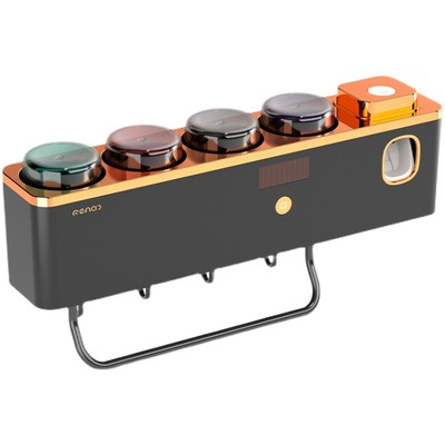 牙刷消毒器智能杀菌免打孔壁挂式电动牙刷牙杯架挂墙置物架漱口杯