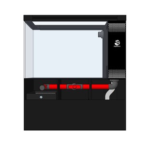 一体式底过滤鱼缸整侧下水超白亚克力小型桌面生态溪流一体机鱼缸