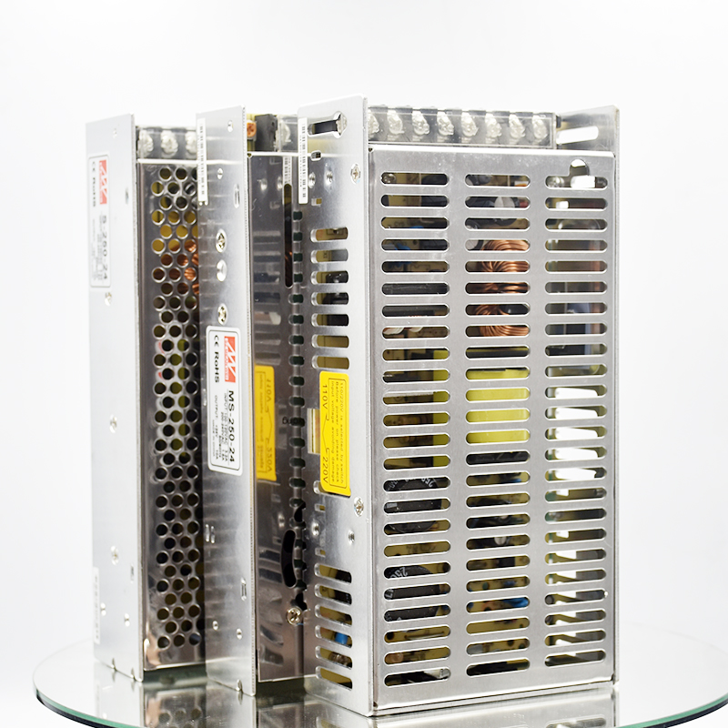 明纬MS/S-200W/250W开关电源盒直流220V转24V 12V 5V变压稳适配器