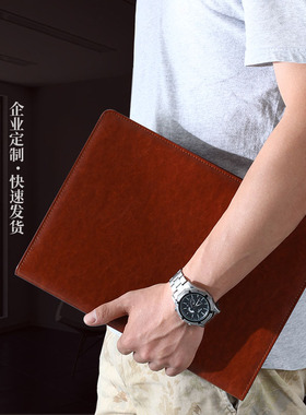 a4多功能文件夹商务会议开单垫板皮质经理夹签约本夹房产销售夹4s