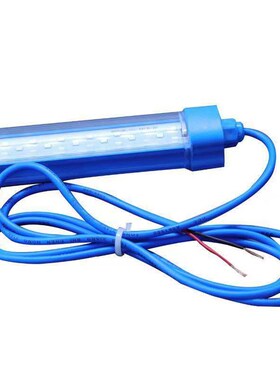 220V-海鲜池鱼缸LED照明灯节能防水方管蓝色外壳PVC管道配件灯光