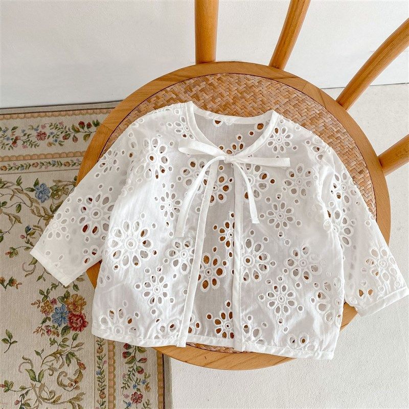 2023夏季婴儿镂空花边防晒空调服开衫小外搭女宝宝长袖薄款小外套,童装/婴儿装/亲子装,儿童皮肤衣/防晒衣,淘宝优惠券,粉丝福利购,淘宝优惠卷