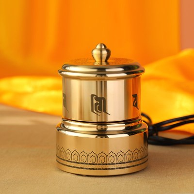 黄铜数控加工摆件电动款旋转转动桌面办公书房右挽狂澜语狮子缩微