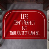 印图文铺在门口展示女性权威幽默门垫款 新颖高级感橡胶地垫洋气 式