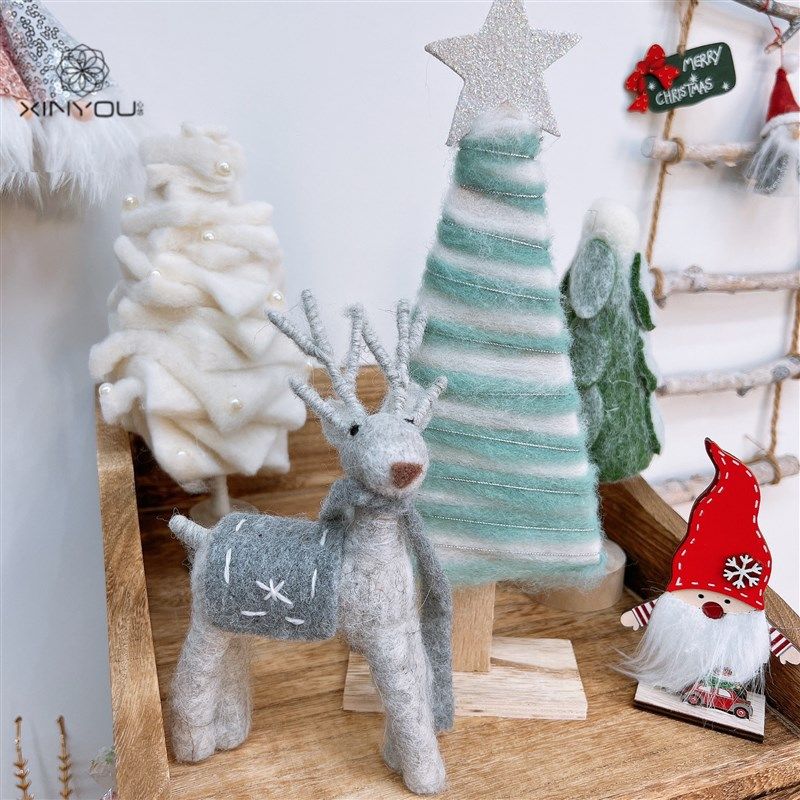 圣诞节节日装饰店面吧台酒店桌面迷你创意小圣诞树气氛装饰摆件