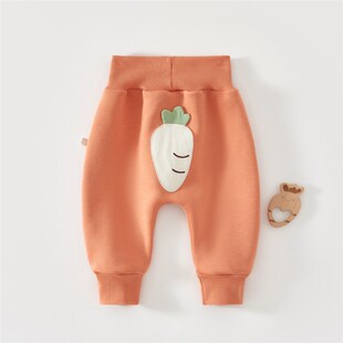 A类童裤 长裤 男女宝宝童装 纯棉大pp裤 吸湿透气 春秋季 新儿童屁屁裤