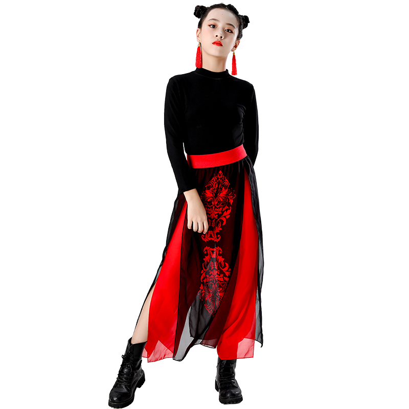 舞蹈骁服装踏山河打歌服古典舞芒种中国风飘逸套装女孩古装走秀服