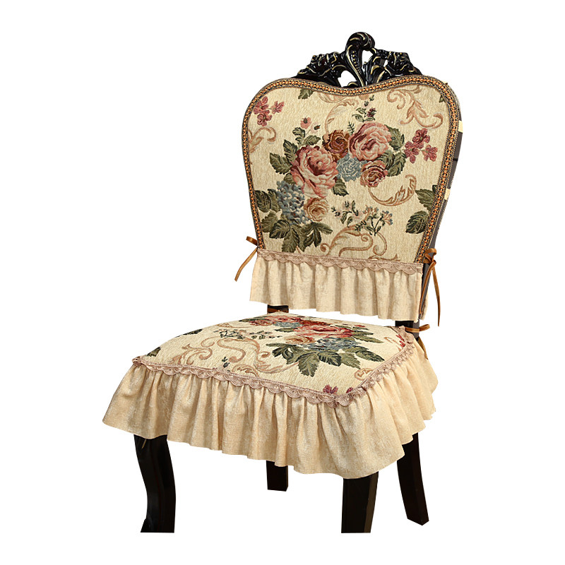 欧式餐椅垫美式椅子防滑坐垫套装四季通用家用皮凳子垫餐桌布桌旗