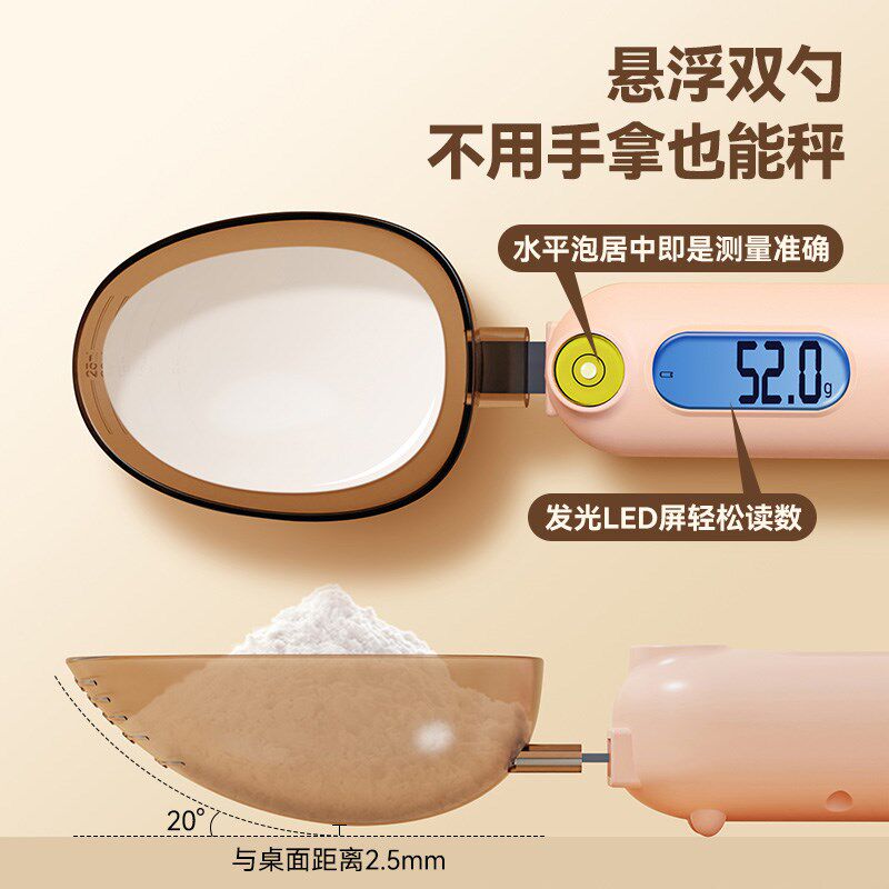 魔幻厨房笑笑熊婴儿宝宝辅食电子秤电子量勺子奶粉克数称厨房量勺