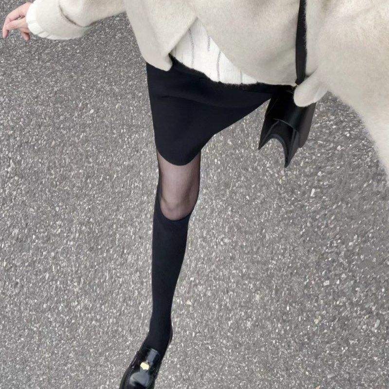 简约气质*薄款拼接丝袜黑色春秋光腿神器黑丝假小腿袜过膝连裤袜,女士内衣/男士内衣/家居服,连裤袜/打底袜,淘宝优惠券,粉丝福利购,淘宝优惠卷