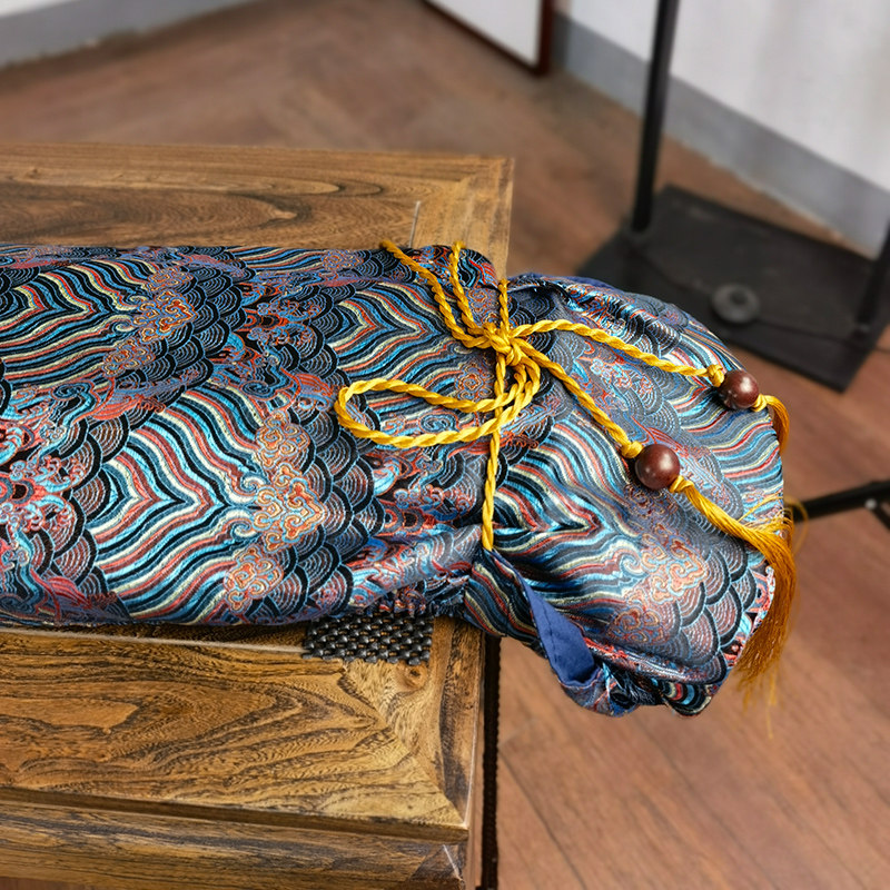 半包古琴盖布织锦海水纹遮灰布绒扣不是古琴琴囊演奏琴