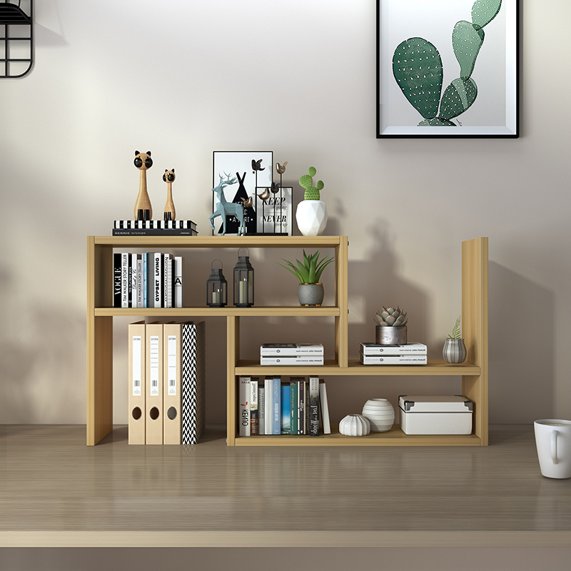 桌面书架简易桌上小书架儿童学生用多层书柜可伸缩收纳置物架飘窗