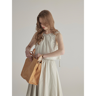 半身裙套装 三十三 背心上衣女松紧腰中长款 圆领无袖 户外plan