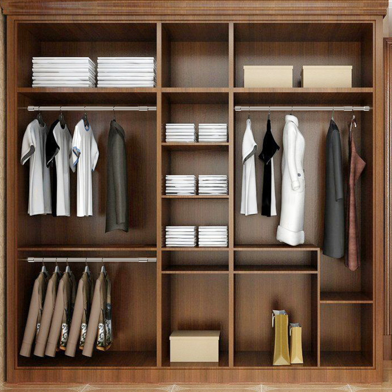 衣柜内挂衣杆不锈钢伸缩杆晾衣杆衣橱衣通架子法兰座固定横杆配件