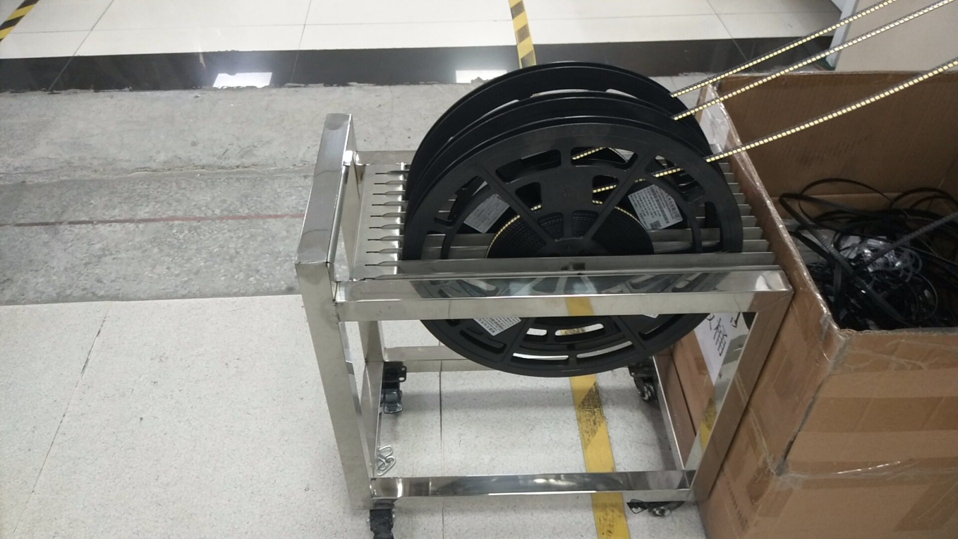 贴片机料盘车 大盘物料车放置架 SMT贴片机料盘车 LED封装上料架