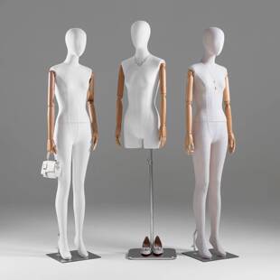 全身女模特道具衣架服装店橱窗陈列女装活动手高档包布人台展示架