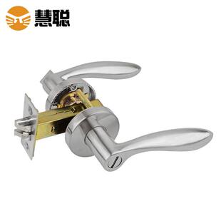 慧聪锌合金HC 执手锁通用 609三杆锁卫生间把手有无钥匙三杆式