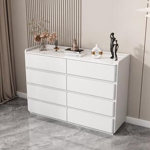 my实木斗柜岩板卧室靠墙储物柜现代客厅多功能免安装抽屉收纳八斗