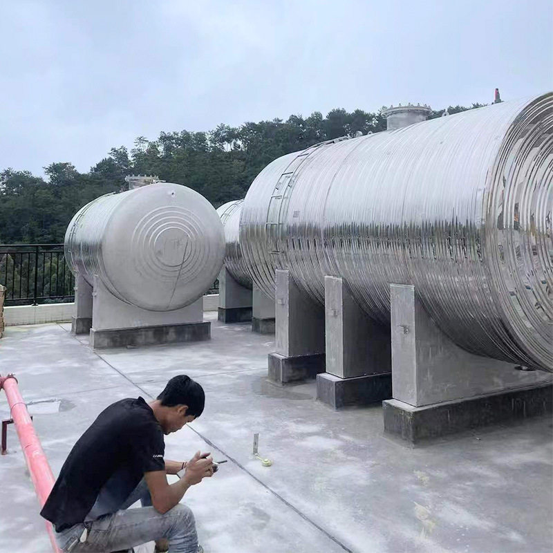 304316不锈钢冷热水箱商用承压保温水箱610KG大型供太阳能储水罐