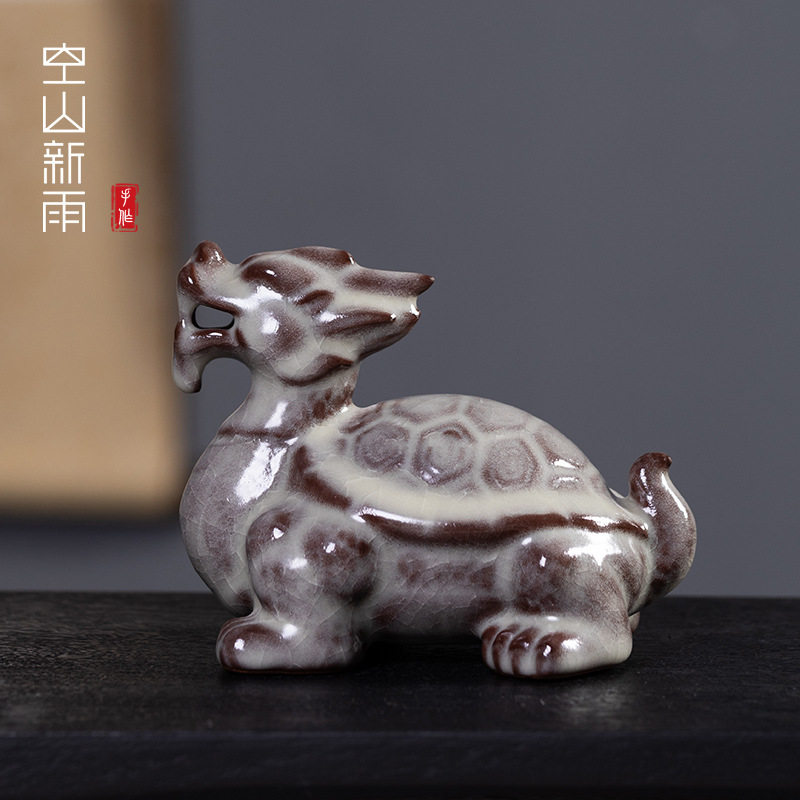空山新雨龙龟摆件精品茶宠龙年茶玩茶桌茶台装饰品吉祥物茶道配件