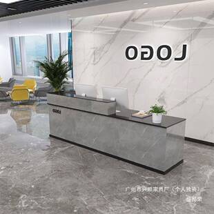 小型拐角服装店美容院收银接待台简约现代吧台理发店柜台公司前台