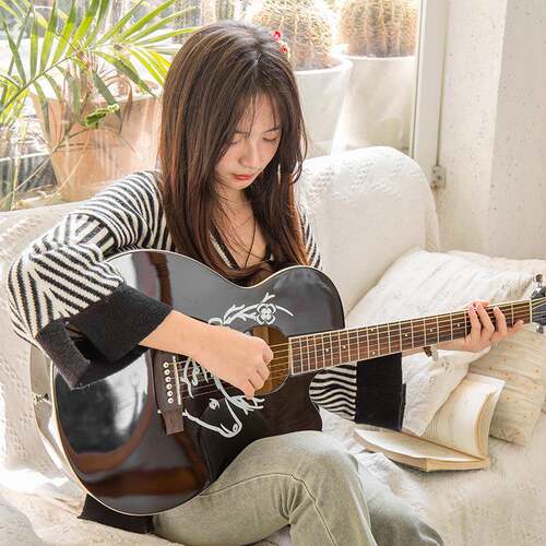 安德鲁单板41寸民谣吉他初学者guitar入门女男生木吉它8108D