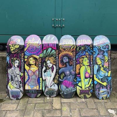 BLIND双翘四轮滑板车7层加拿大枫木男女儿童弹性板面多尺寸8.0宽