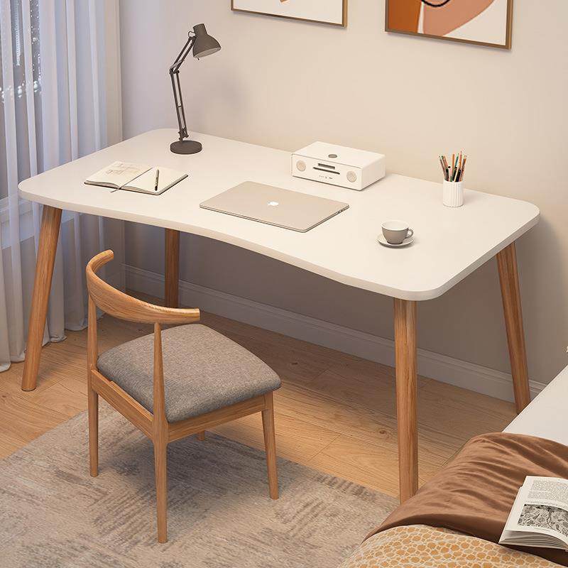 桌子简易女生卧室书桌学生家用学习写字桌卧室办公桌实木腿电脑桌