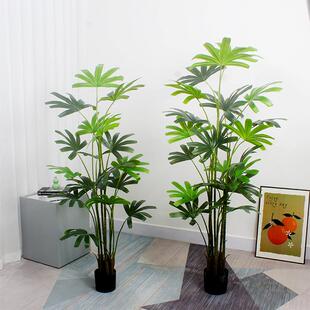 热卖新款仿真金棕竹盆栽大型绿植造景装饰假植物橱窗落地摆件