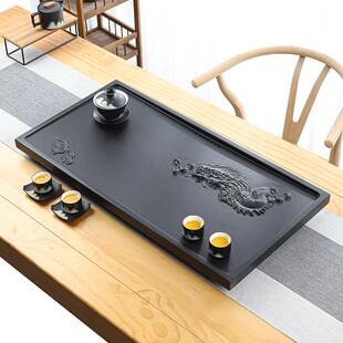 天然乌金石茶盘家用2025新款浮雕茶台茶海客厅高档功夫一体茶托盘