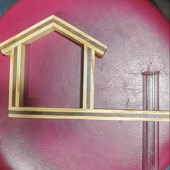 开关套水培款 开关贴小房子开关套黑胡桃白蜡木原木