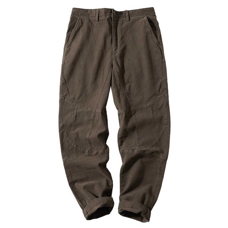 流石男装秋冬装新款复古工装裤宽松直筒休闲长裤新款款子裤子男士