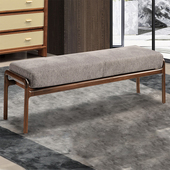 卧室黑胡桃木床尾凳轻奢沙发凳新中式 床边小沙发北欧床榻床凳长凳