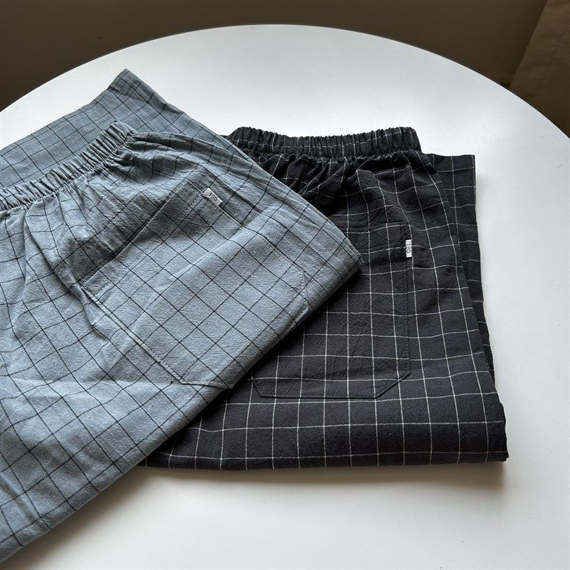 纯棉格子居家外出百搭薄款宽松青年中年短裤老公家居裤夏季爸爸,男装,短裤,淘宝优惠券,粉丝福利购,淘宝优惠卷