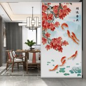 卧室古风窗户风景贴纸卫生间防窥阳台遮光磨砂防偷窥不透明玻璃