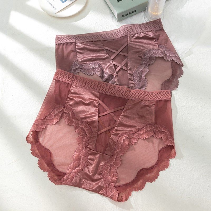 大码内裤女胖妹妹200斤蕾丝性感中腰网纱透明薄款透气无痕三角裤,女士内衣/男士内衣/家居服,女三角裤,淘宝优惠券,粉丝福利购,淘宝优惠卷