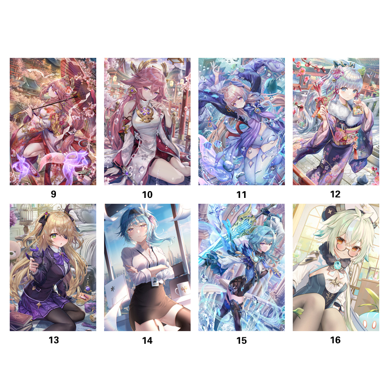 原神海报定制墙贴卧室男生动漫贴纸宿舍壁纸墙纸周边胡桃雷电将军