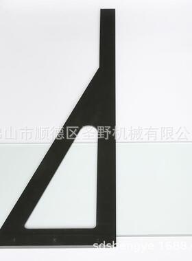 R型三角割尺VZJ璃板电切木开料工具尺画线玻尺垂直角尺黑色胶木板