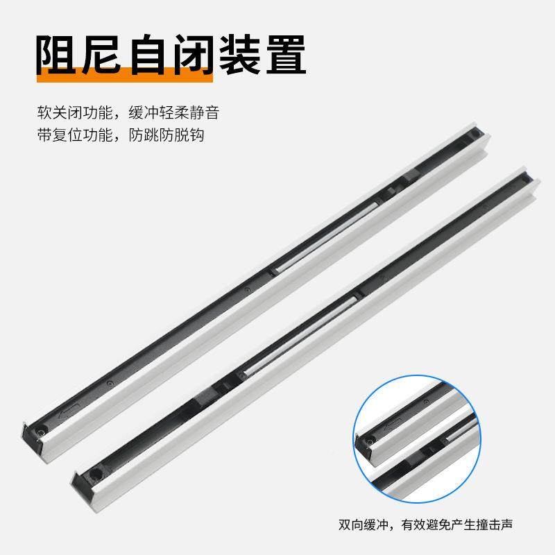 幽灵门隐形轨道金配件门卫间推拉移木静音吊滑轮缓咨询客服冲五生